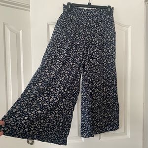 Floral wide leg pants